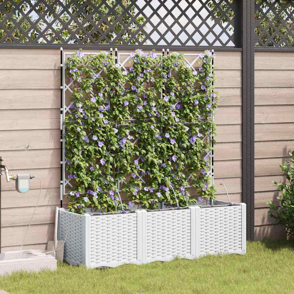 Garten-Pflanzgefäß 4 Stk. Braun 160 x 40 x 22 cm PP
