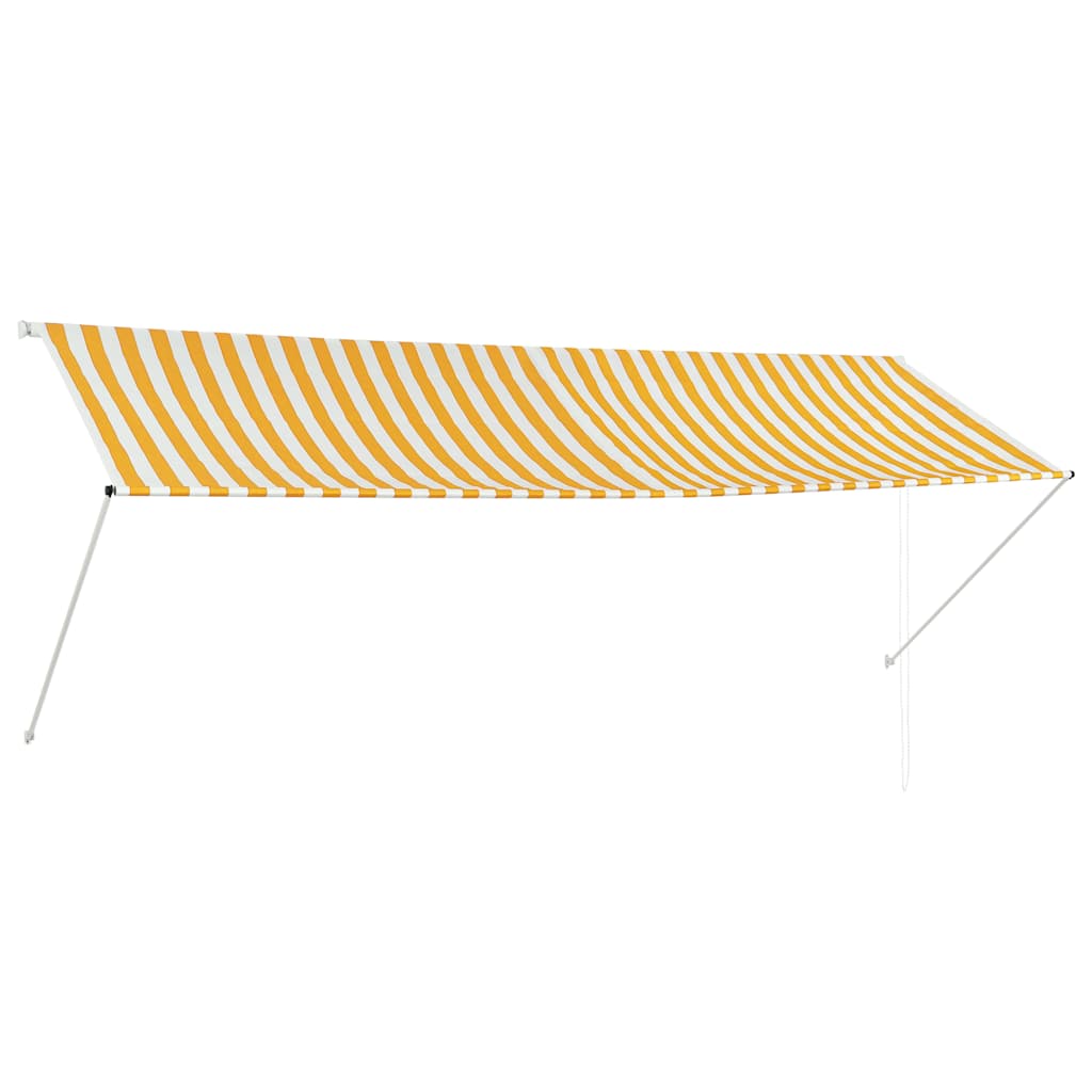 Einziehbare Markise 150×150 cm Blau und Weiß