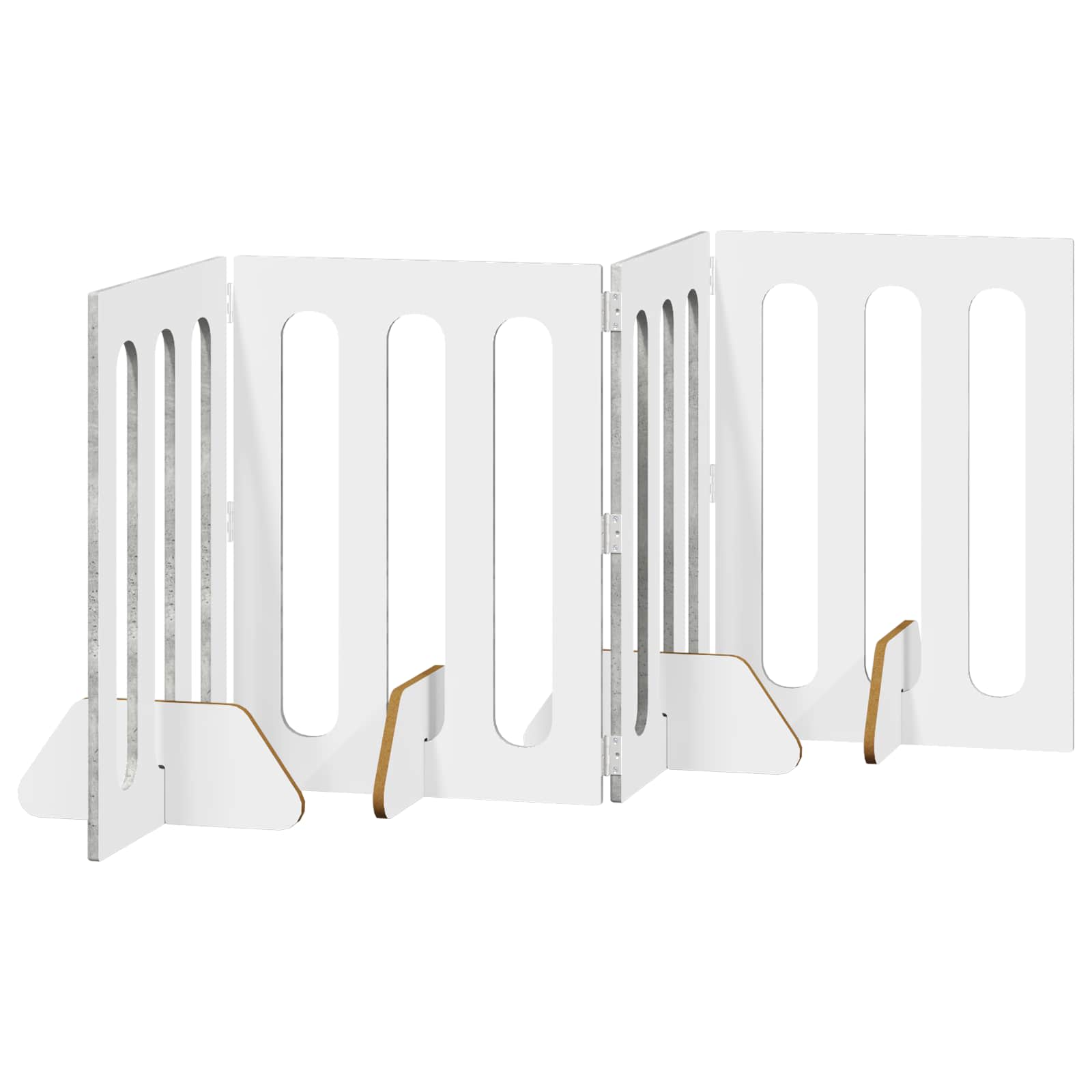Faltbarer Haustierzaun 2 pcs Weiß 100,5 x 38 x 70 cm