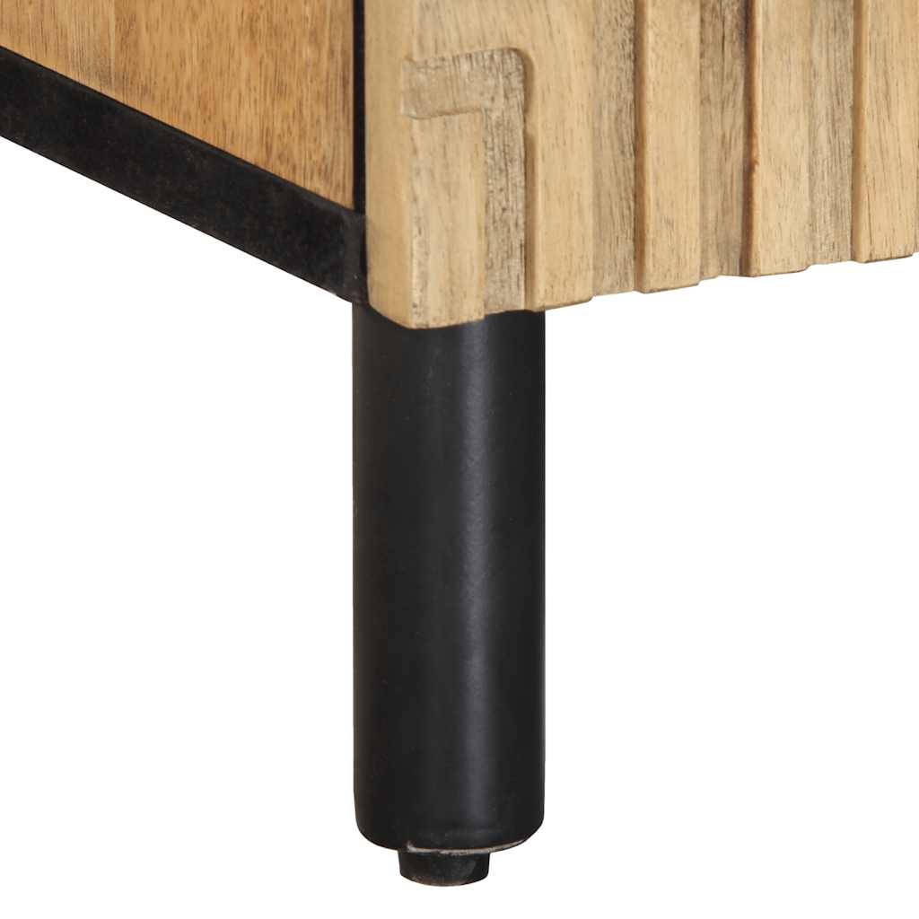 TV-Schränk mit Regal Braun 105 x 33 x 46 cm Massivholz Mango