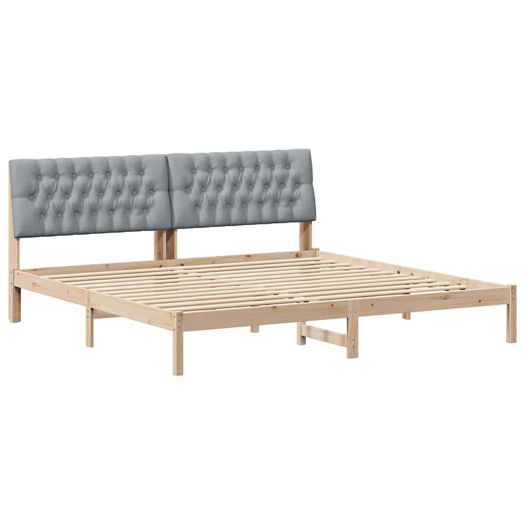 Bettgestell mit gepolstertem Kopfteil Braun 200 x 200 cm
