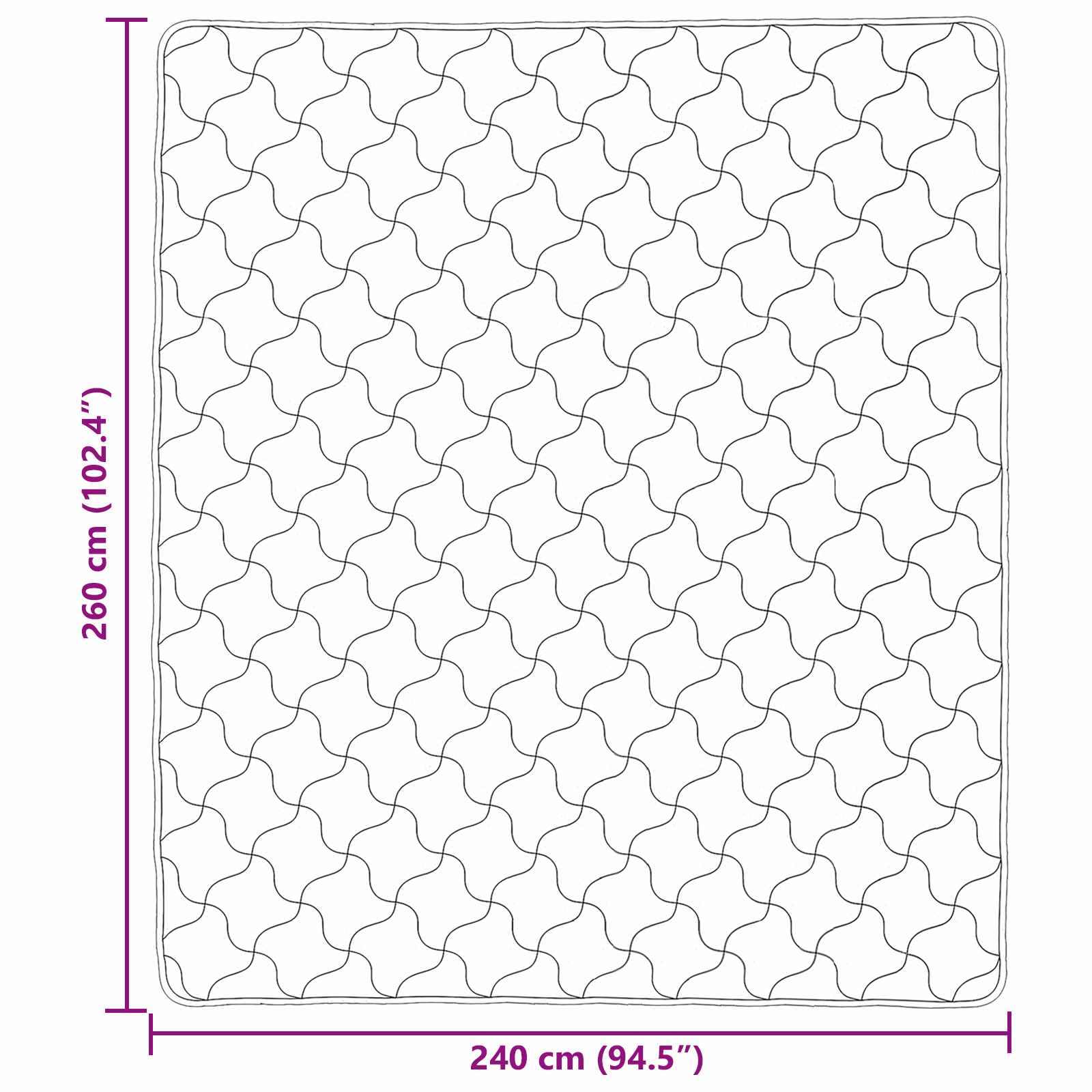 Ganzjahresbettdecke Gepolstert Anthrazit 135 x 200 cm