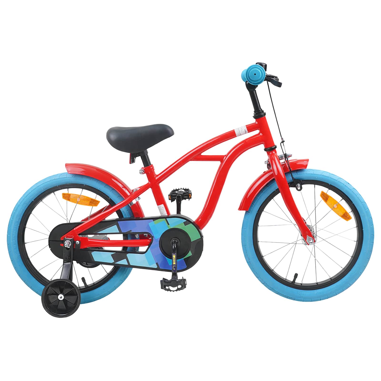 Kinderfahrrad 16 Zoll für 4-6 Jahre alt Schwarz