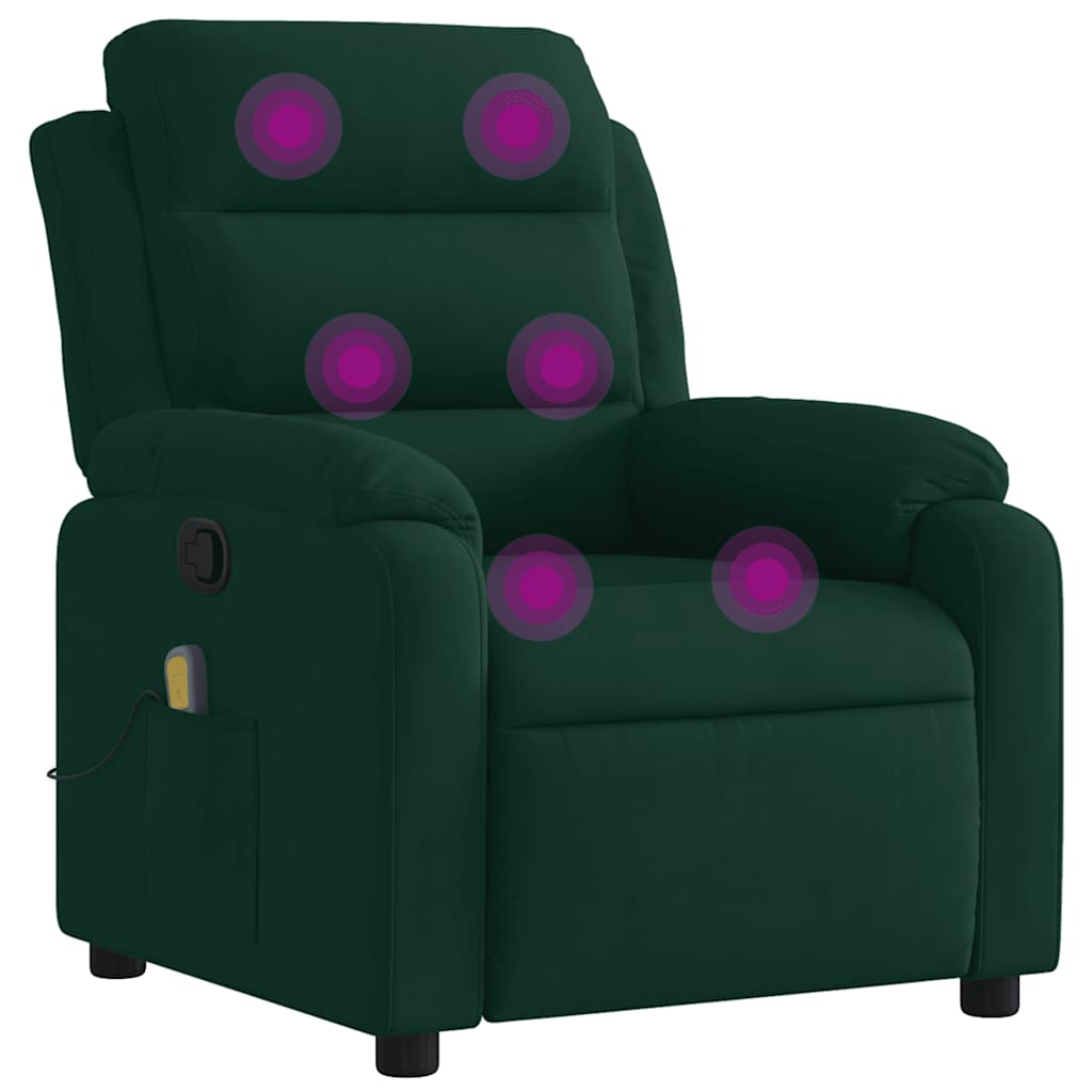 Massage-Relaxsessel, hellgrauer Samt