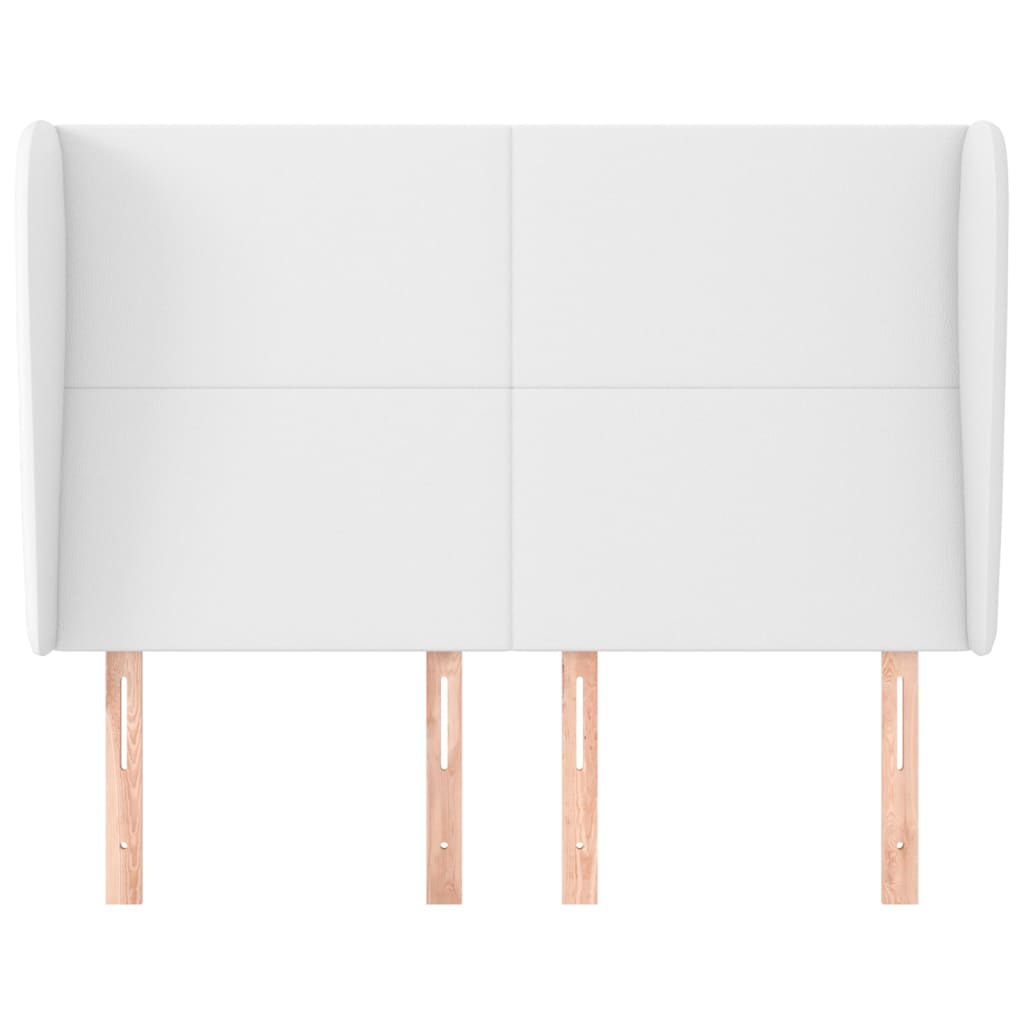 Kopfteil mit Ohren Creme 83x23x78/88 cm Kunstleder