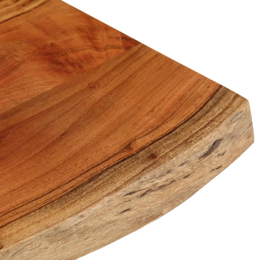 Tischplatte 40x40x2,5 cm Rechteckig Massivholz Akazie Baumkante