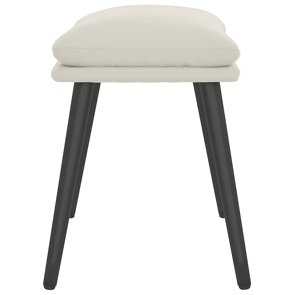 Fußhocker Hellgrau 45x29,5x35 cm Samt