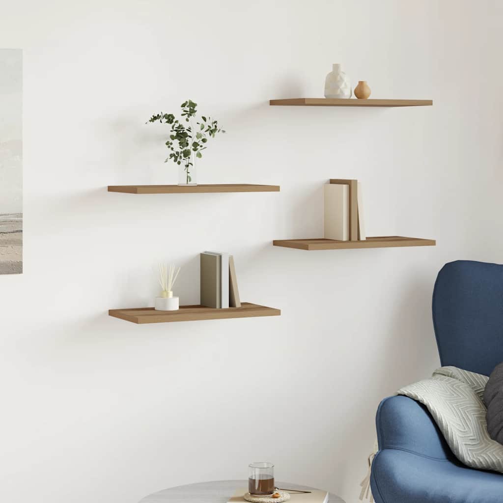 Bücherregal-Bretter 4 Stk. Weiß 40x10x1,5 cm Holzwerkstoff