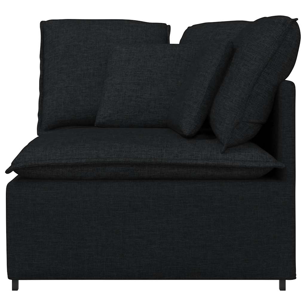 Modulares Sofa Endmodul mit Armlehne Kissen Hellgrau 100 cm