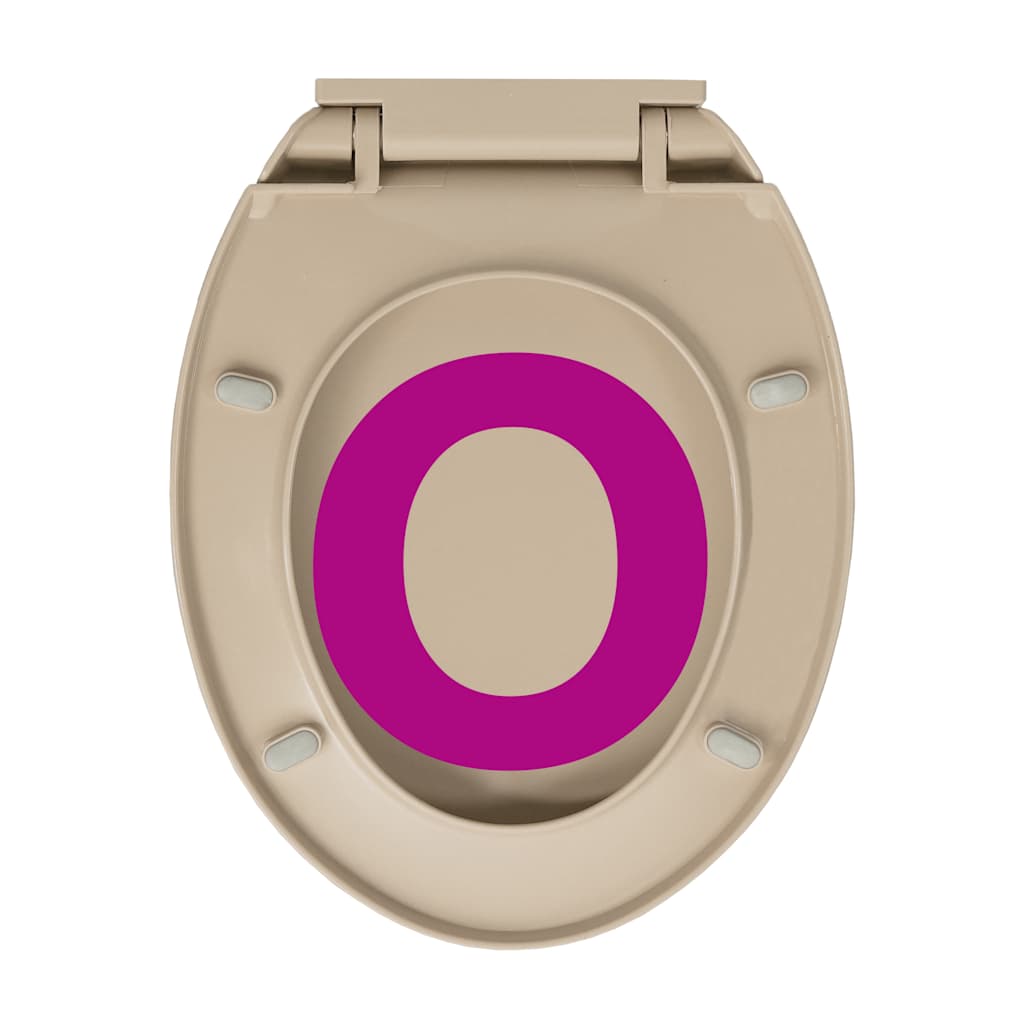 Toilettensitz mit Absenkautomatik Hellgrau Oval