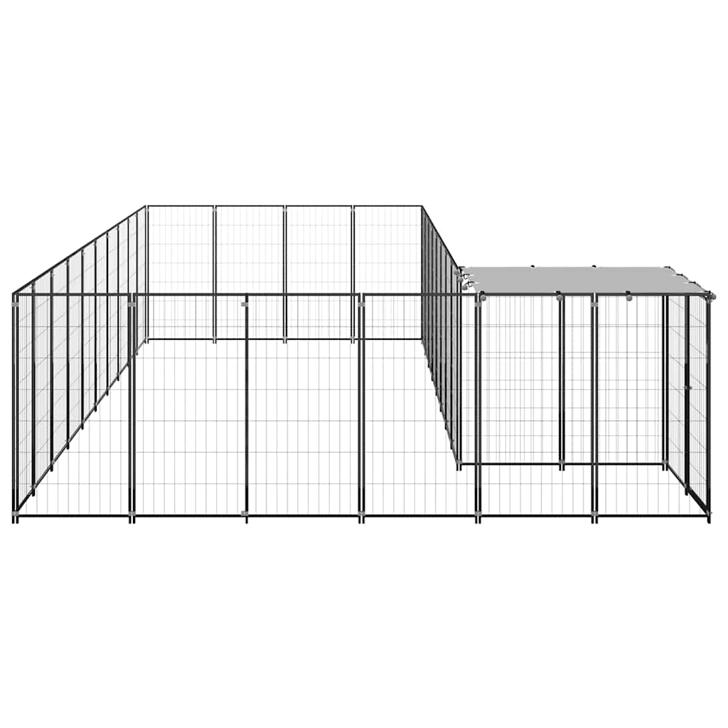 Hundezwinger Schwarz 7,26 m² Stahl