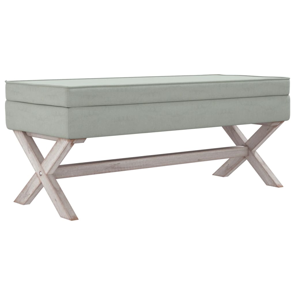 Hocker mit Stauraum Dunkelgrau 45x45x49 cm Stoff