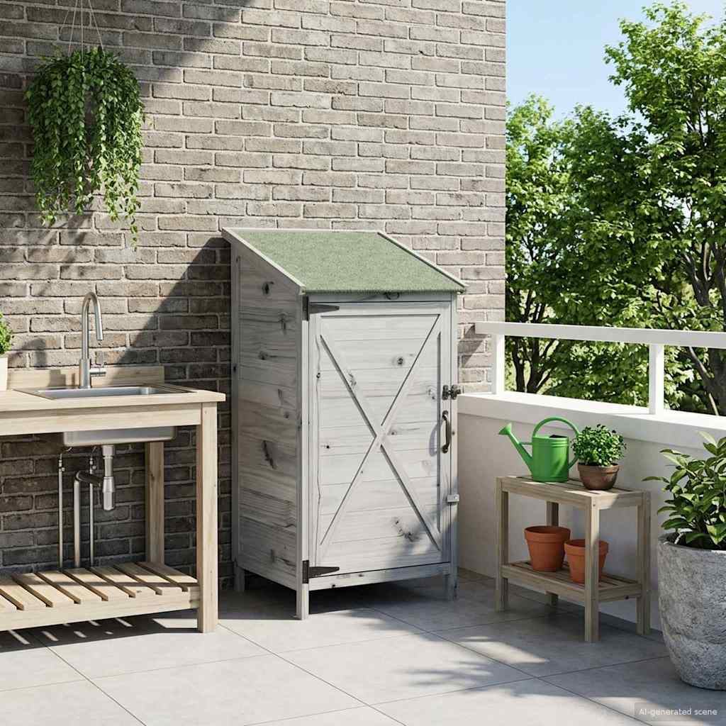 Gartenschuppen Natur 59,5 x 56 x 113,5 cm Massivholz aus Fichte
