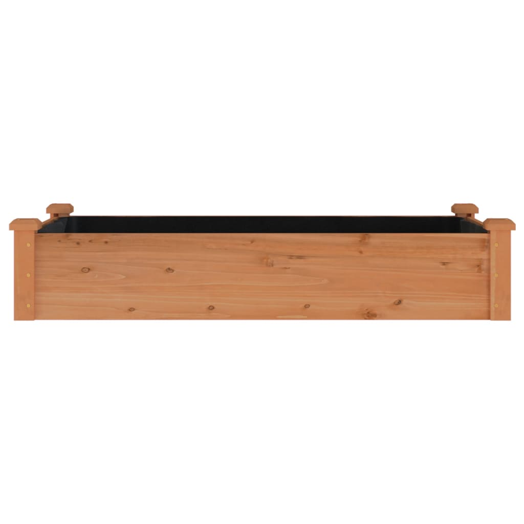 Hochbeet mit Einsatz Grau 120x45x25 cm Massivholz Tanne