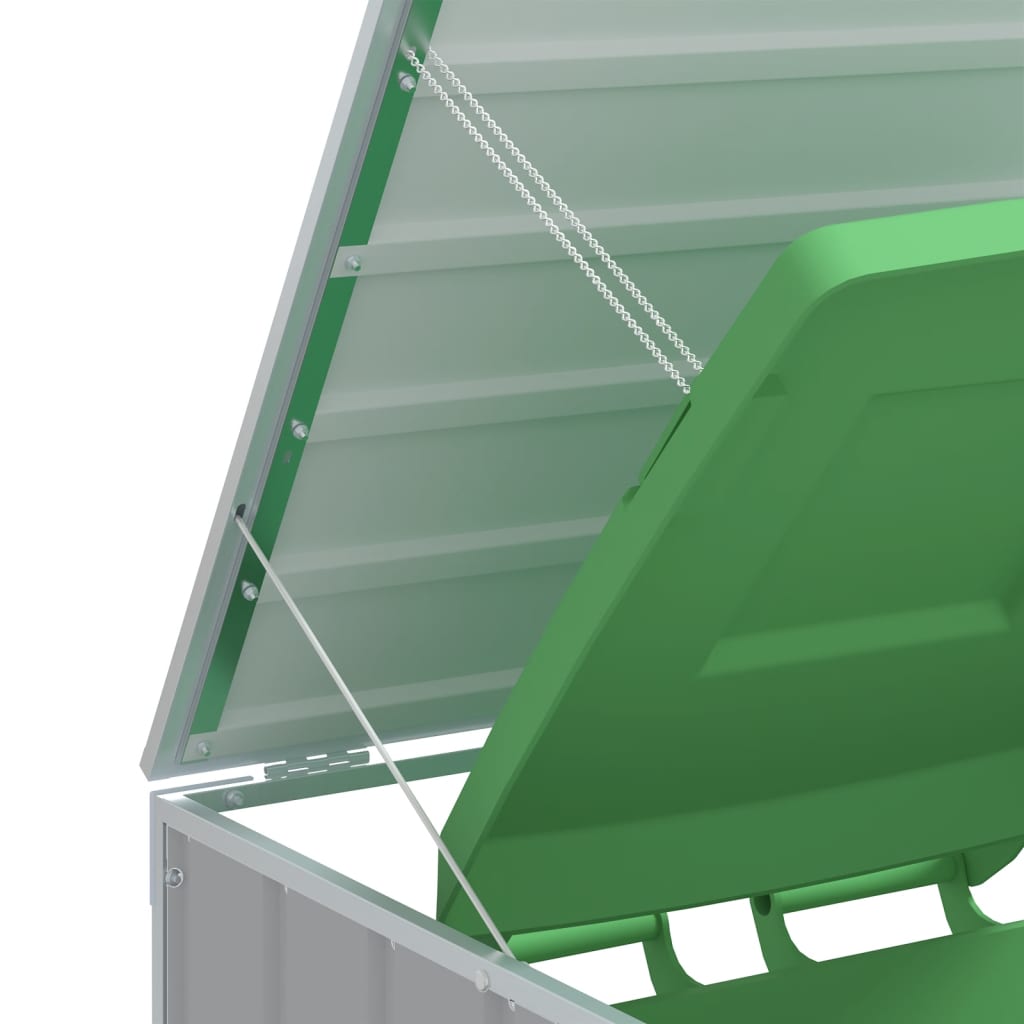 Mülltonnenbox für 1 Tonne Grün 72x81x115 cm Stahl