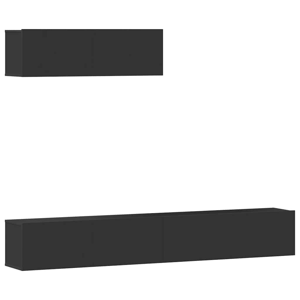 3-tlg. TV-Schrank-Set Weiß Holzwerkstoff