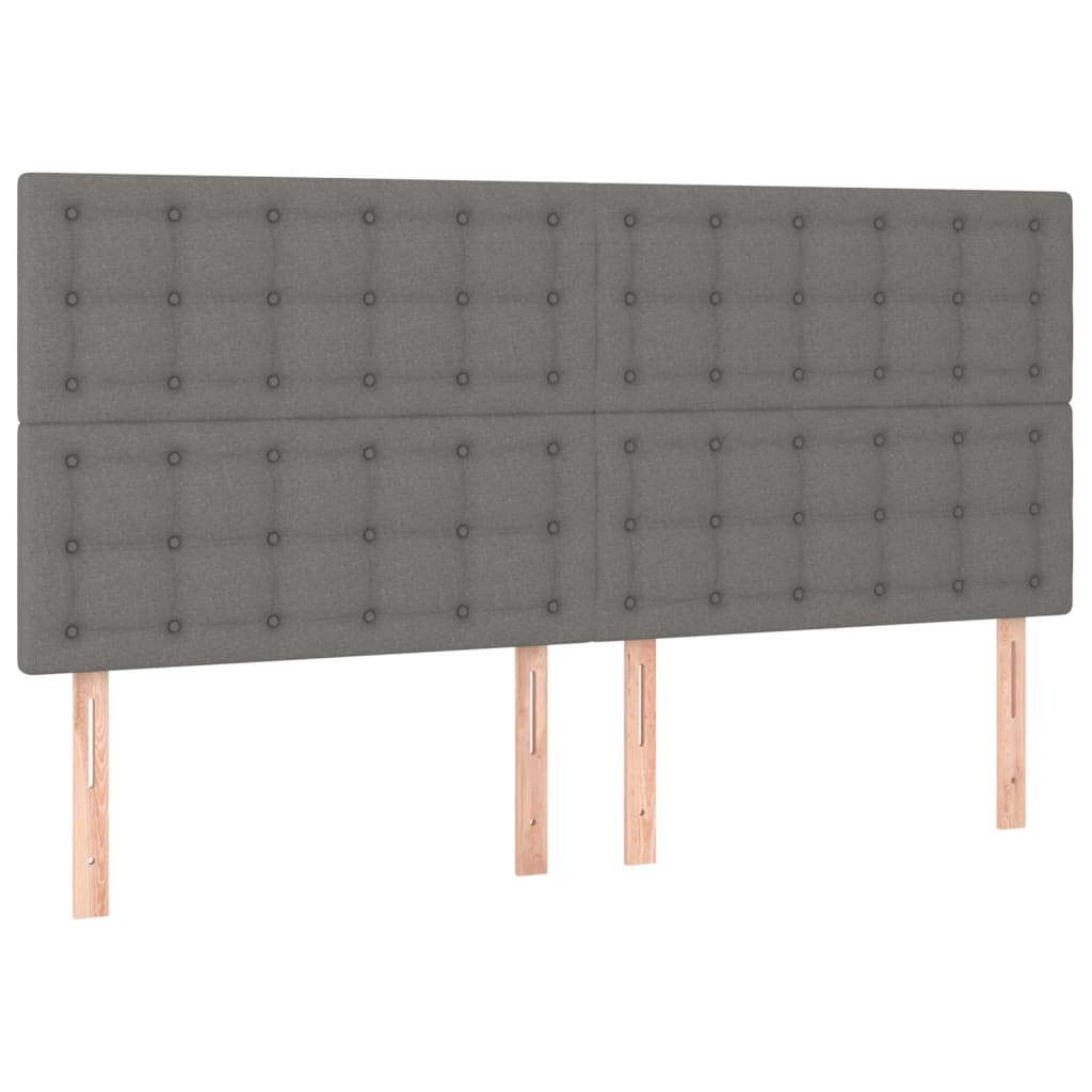 Kopfteil Hellgrau 80x5x118/128 cm Stoff