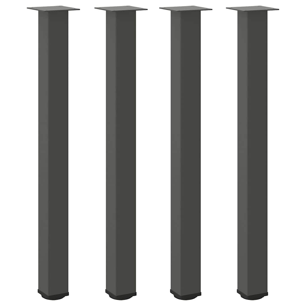 Bartischbeine 4 Stk. Schwarz 100-102 cm Stahl