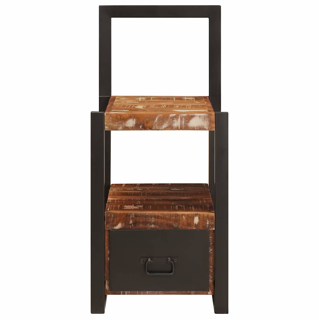 Ankleidehaken mit Regal Braun 40 x 40 x 90 cm Massivholz Mango