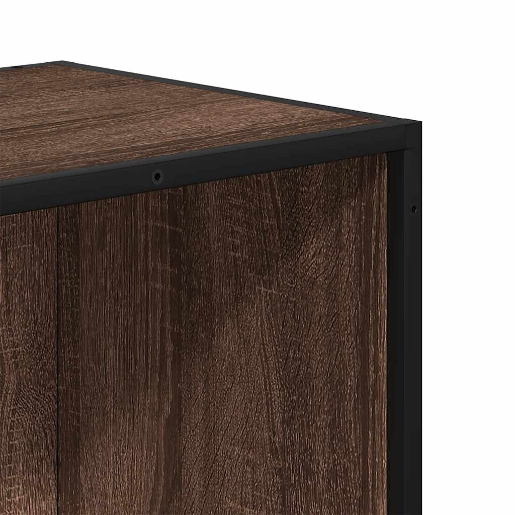 Bücherregal Schwarz 97,5x33x107,5 cm Holzwerkstoff und Metall