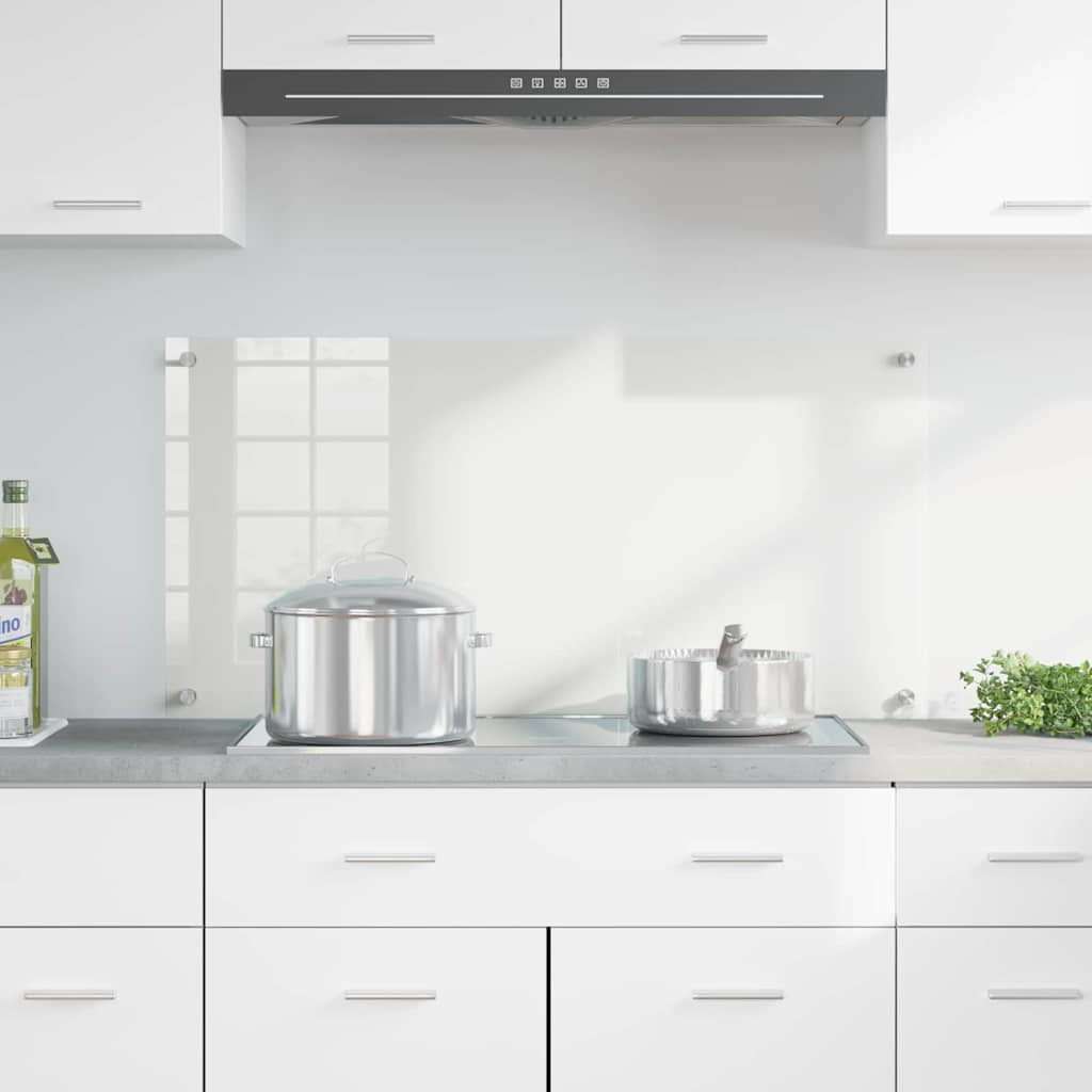 Küchenrückwand 2 pcs Weiß 70 x 40 cm Gehärtetes Glas