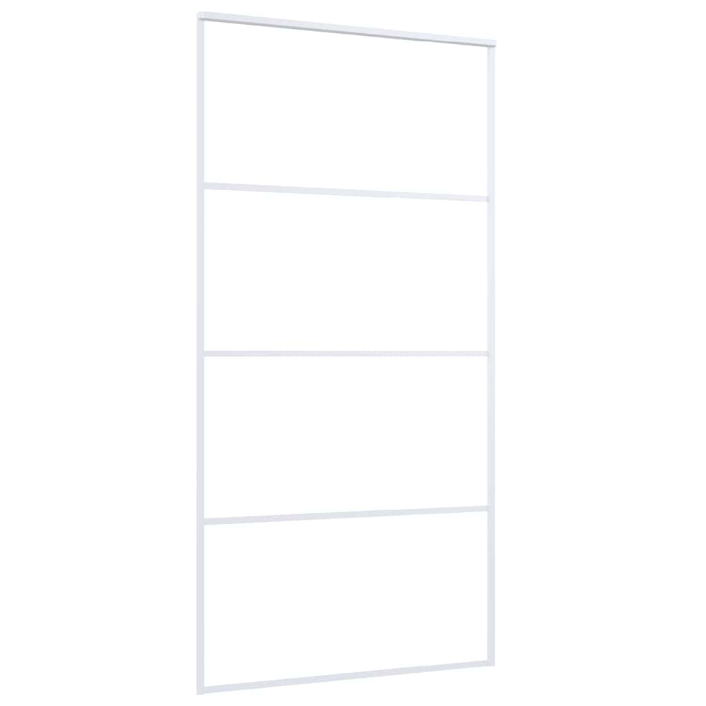 Schiebetür Aluminium und ESG Glas 90x205 cm Schwarz
