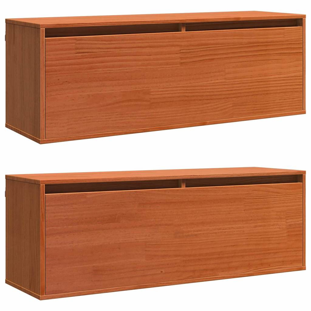 Wandschrank 100x30x35 cm Massivholz Kiefer