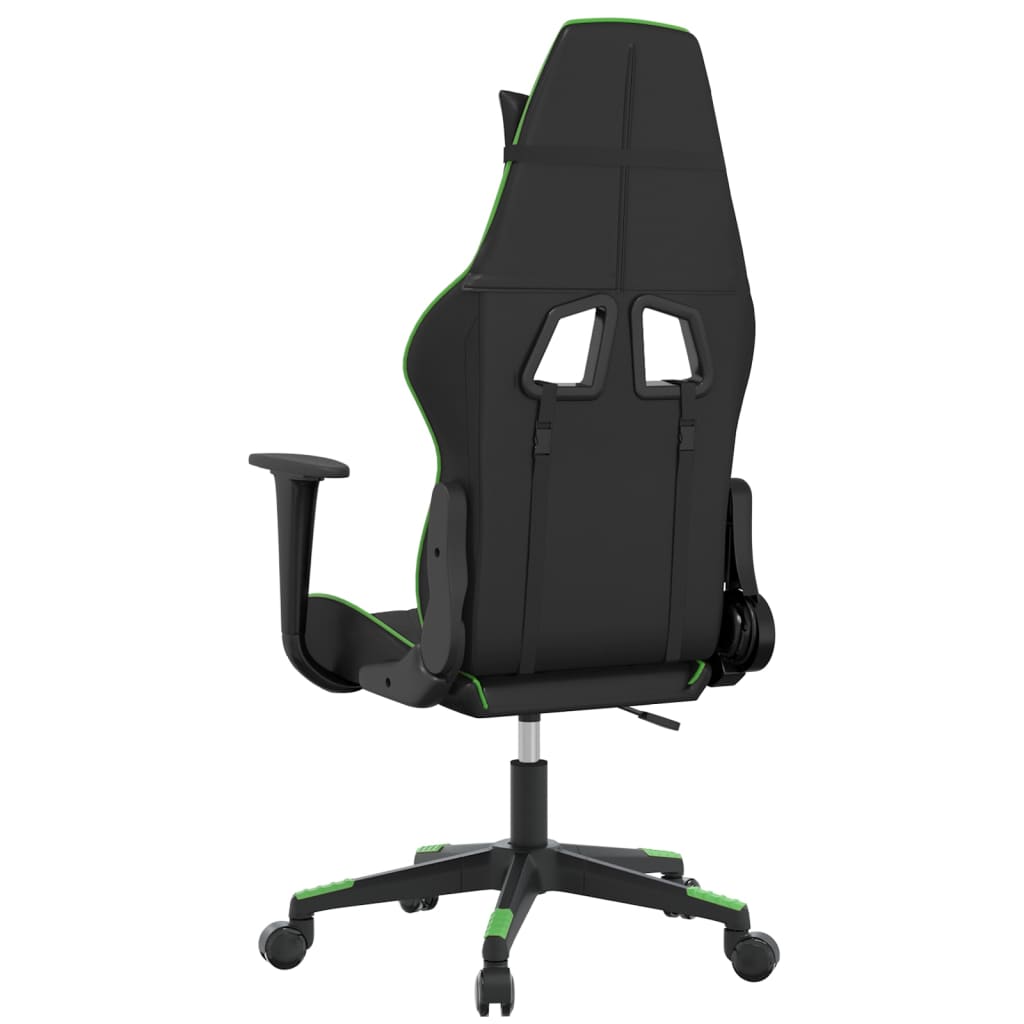 Gaming-Stuhl mit Massagefunktion Schwarz und Blau Kunstleder