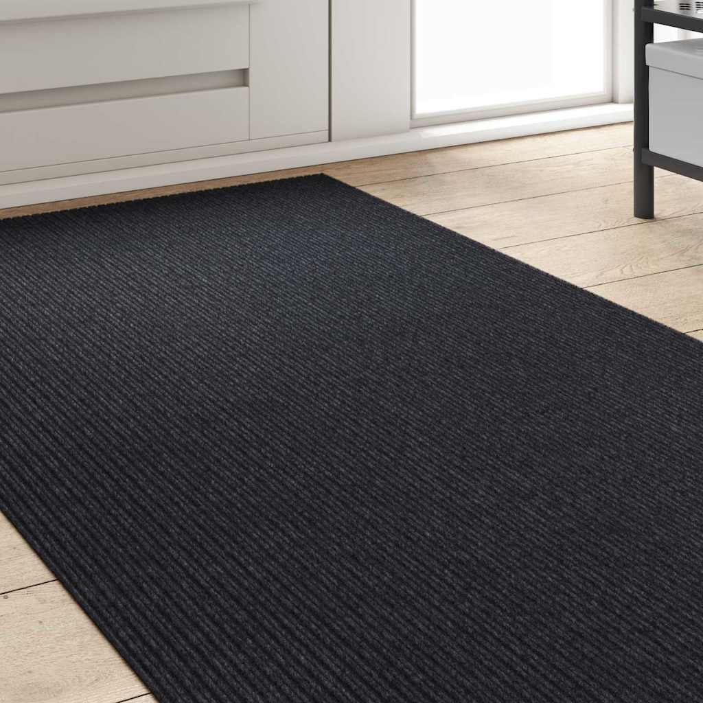 Teppichläufer Grau 80 x 150 cm Stoff