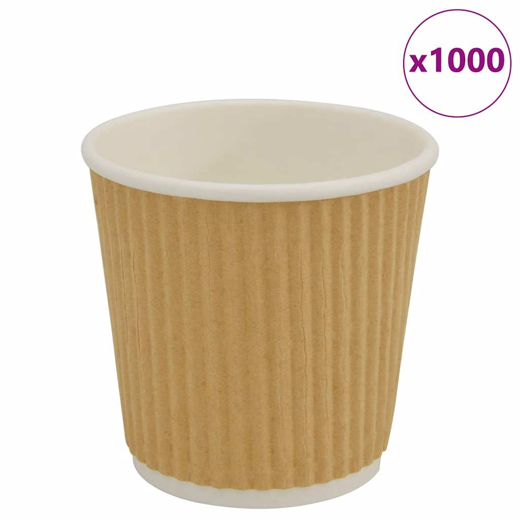 Pappbecher 500 Stk. 8oz 200ml Braun