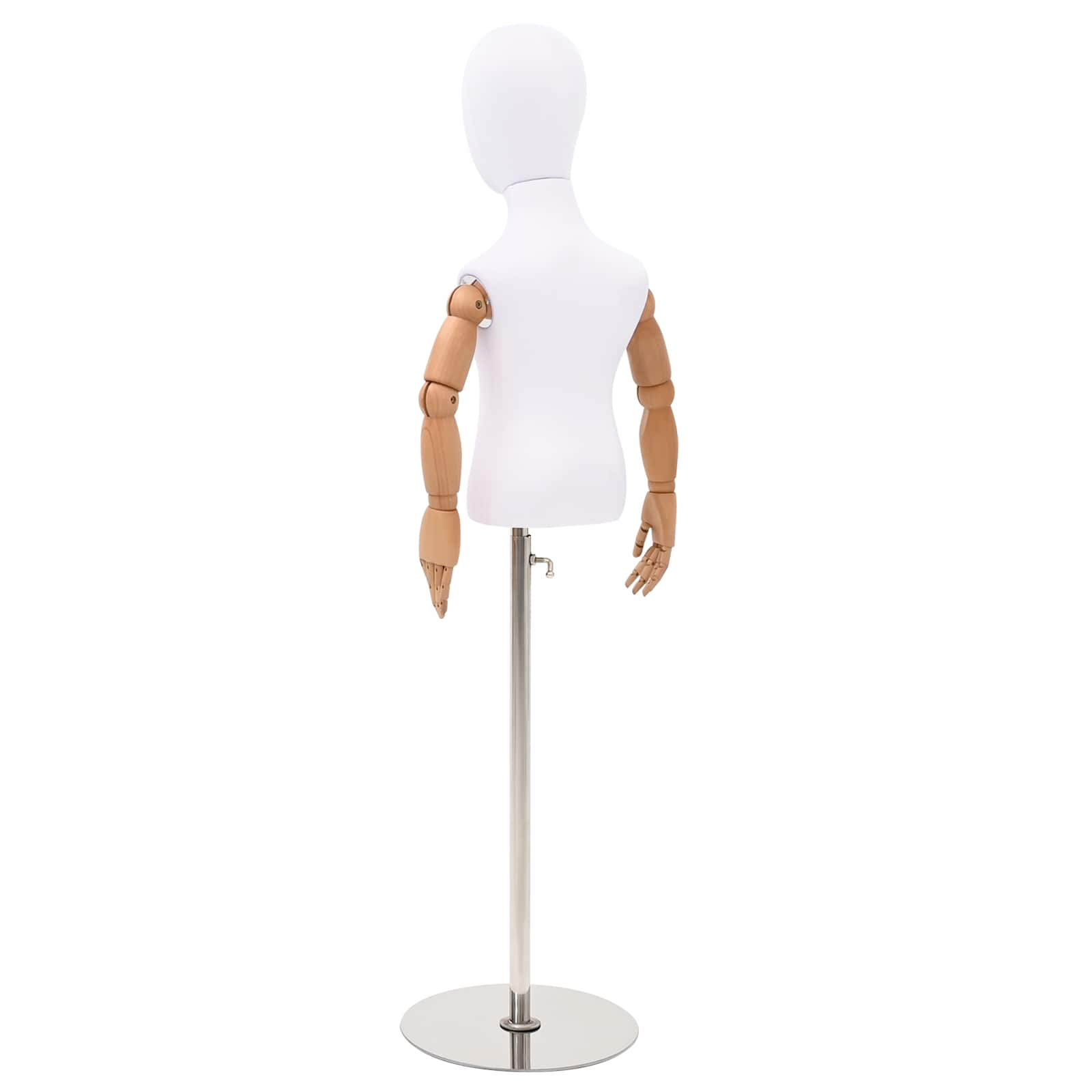 Verstellbares 120-150 cm Mannequin mit Basis Unisex PP Weiß