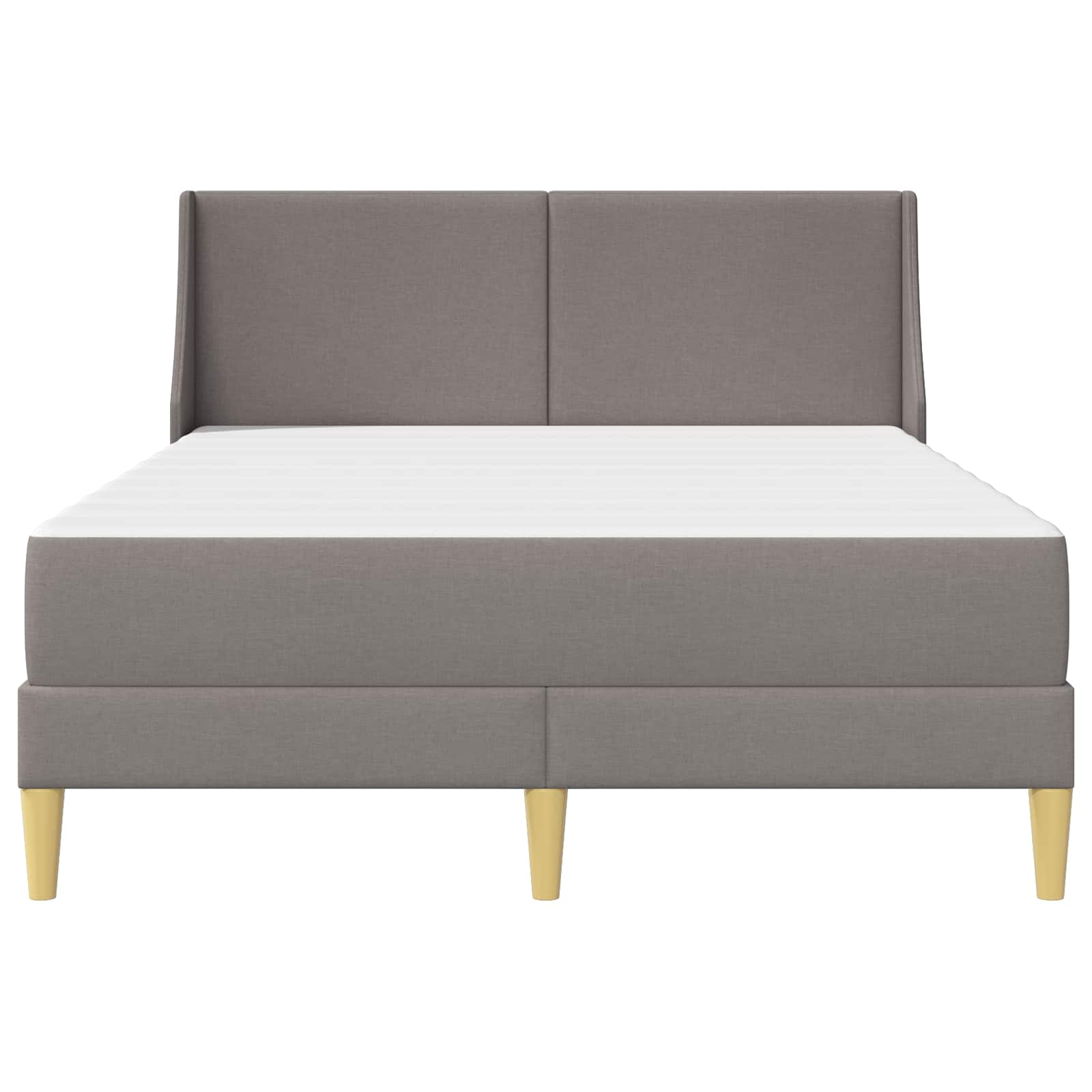 Bettgestell mit Matratze Hellgrau 80x 200 cm Polyester