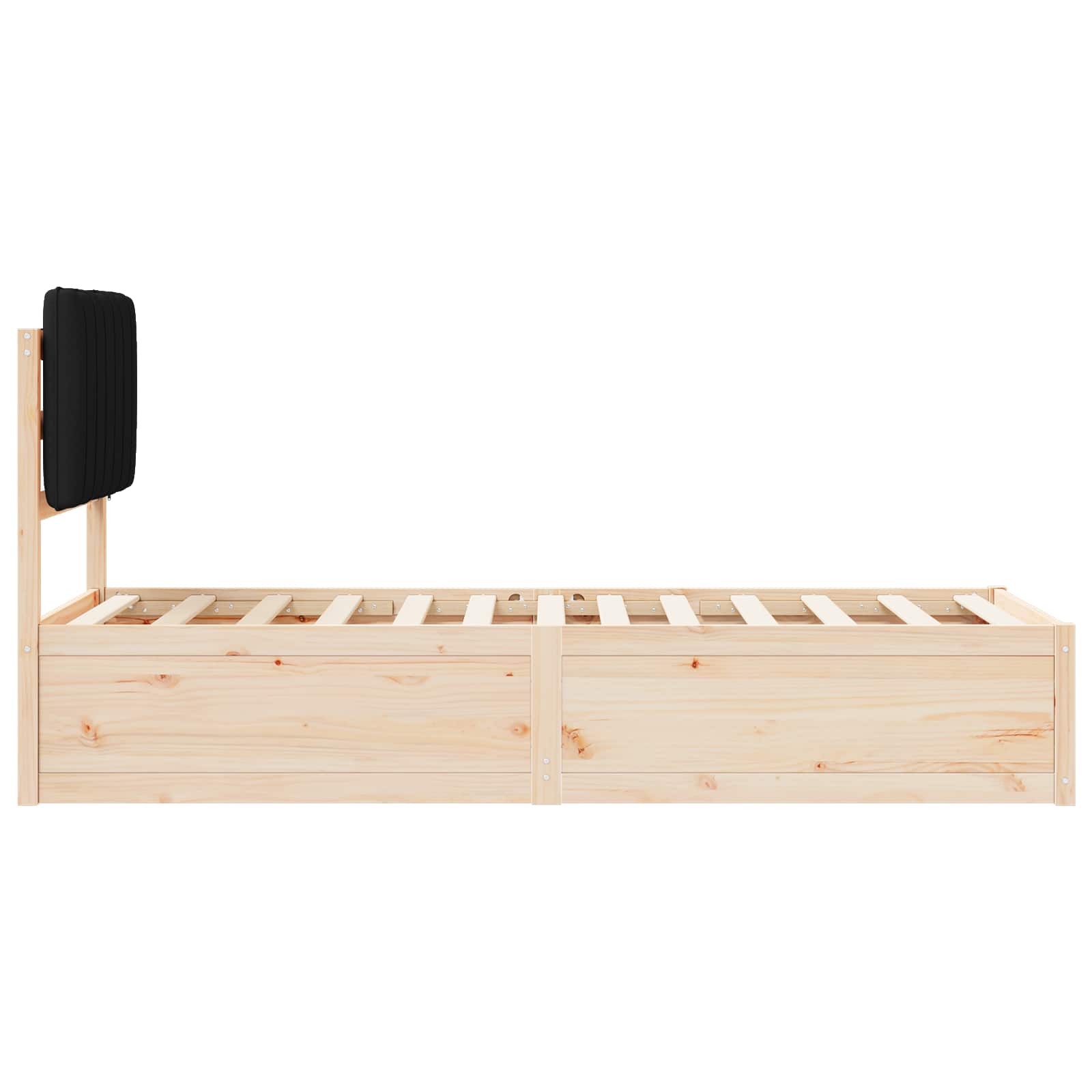 Bettgestell mit gepolstertem Kopfteil Hellgrau 200 x 200 cm