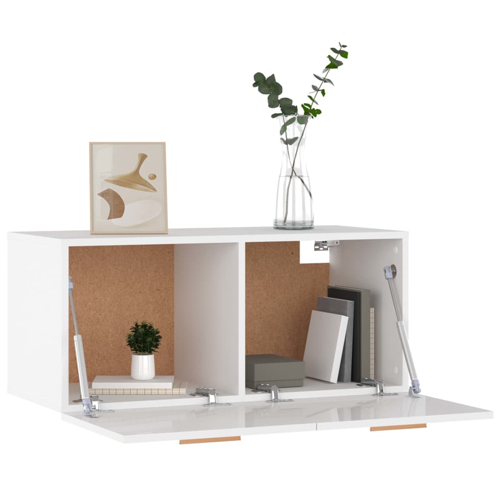 Wandschrank Weiß 80x35x36,5 cm Holzwerkstoff