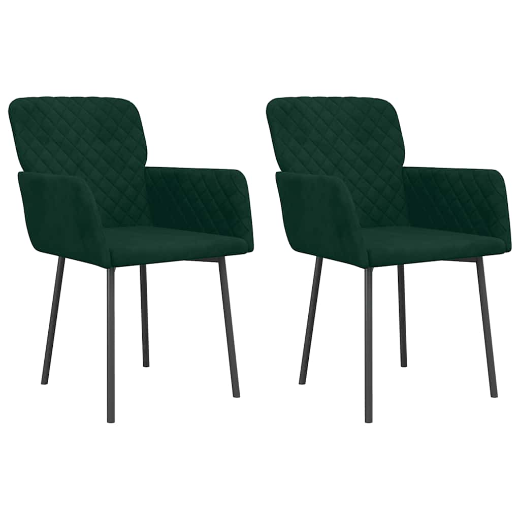 Esszimmerstühle 2 Stk. Blau Samt