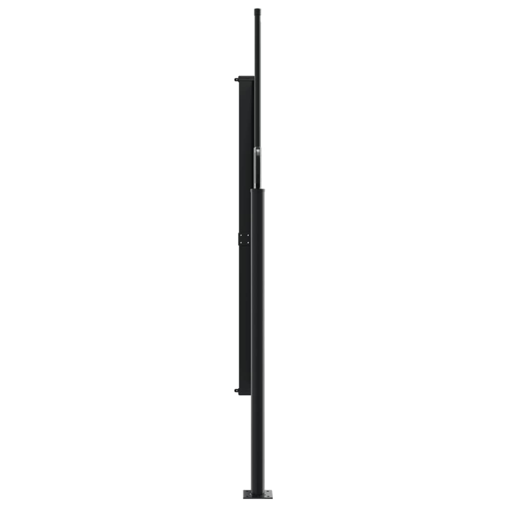 Seitenmarkise Ausziehbar Schwarz 100x300 cm