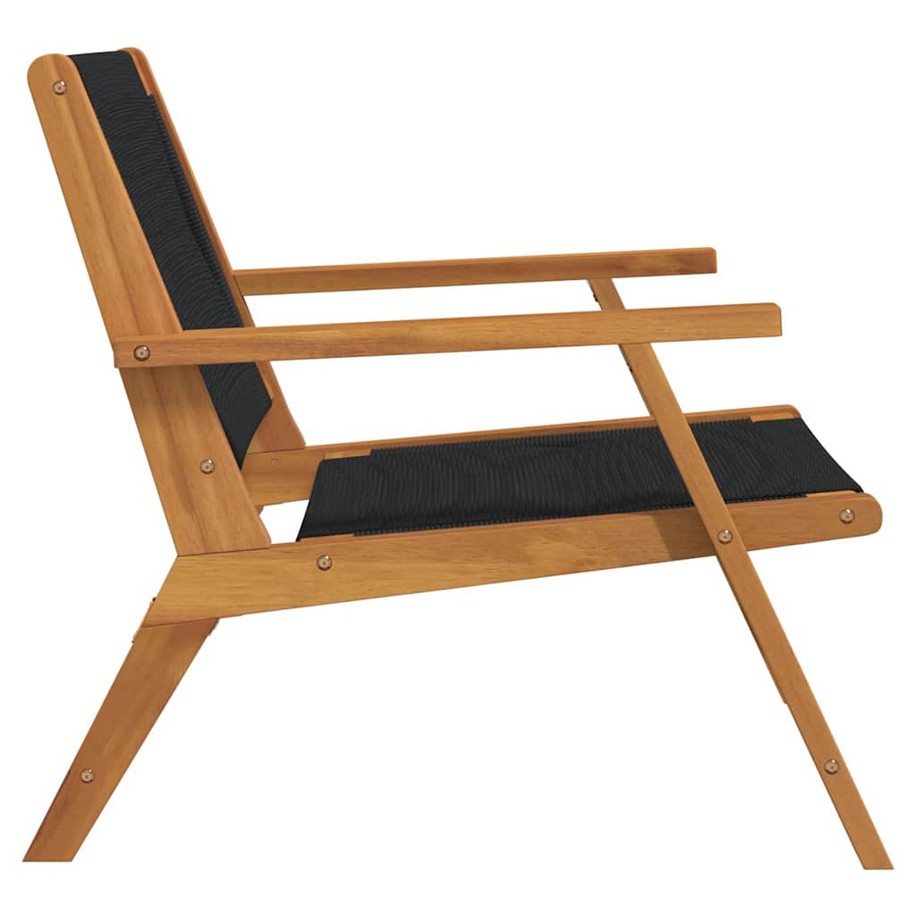 gartenmöbel Schwarz 122 x 78 x 73 cm Massivholz Akazie