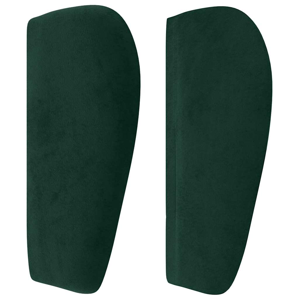 Kopfteil mit Ohren Dunkelblau 93x23x78/88 cm Samt