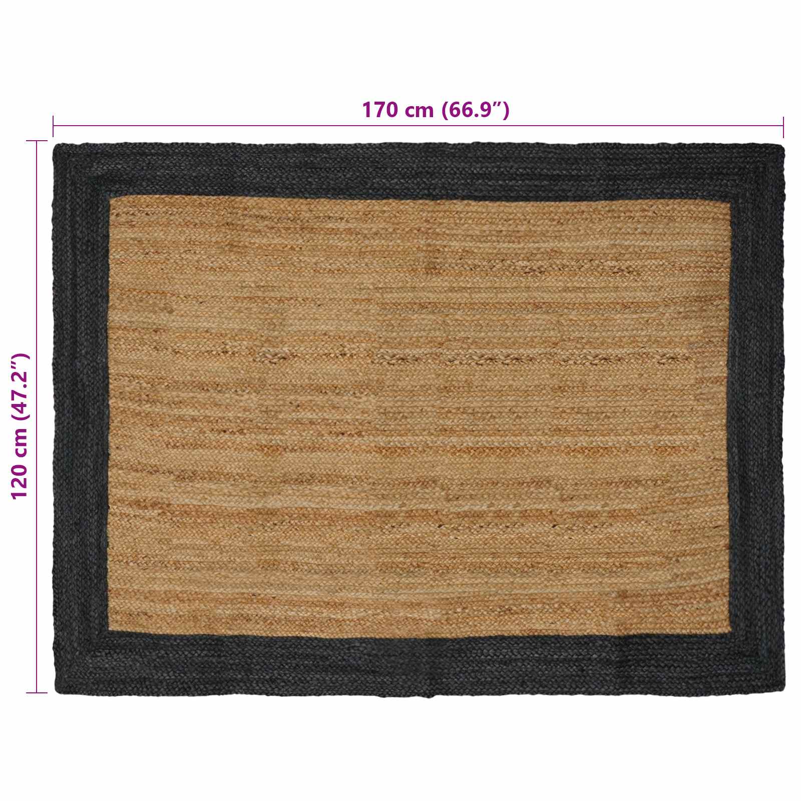 Bereichsteppiche Grau 60 x 110 cm Jute