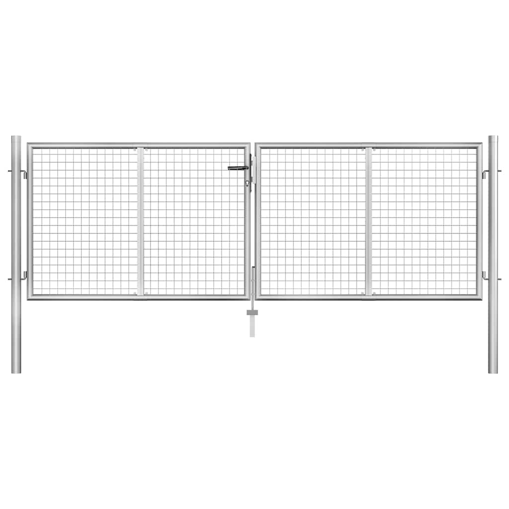 Gartentor verzinkter Stahl 100 x 75 cm Silber