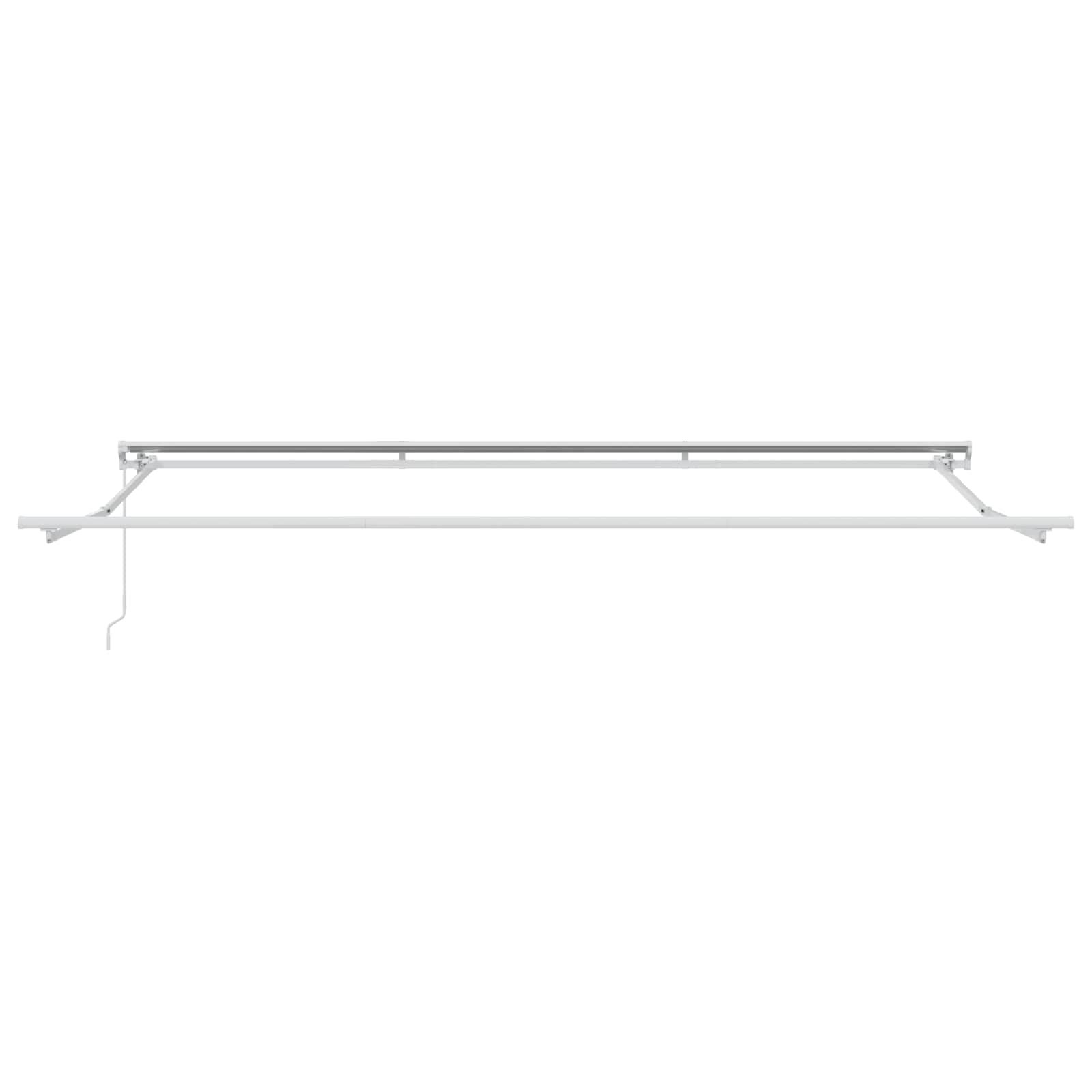 Markisenrahmen Verstellbar Weiß 2,5 x 2 m Stahl