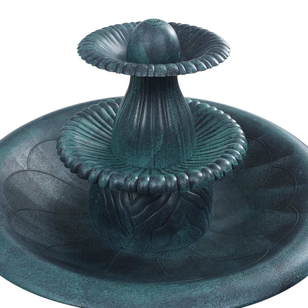 Vogelbad mit Springbrunnen Bronzen 50×91 cm Kunststoff