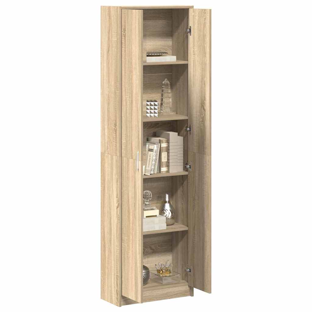Kleiderschrank mit Regal Schwarz Eichen-Optik 55 x 25 x 189 cm