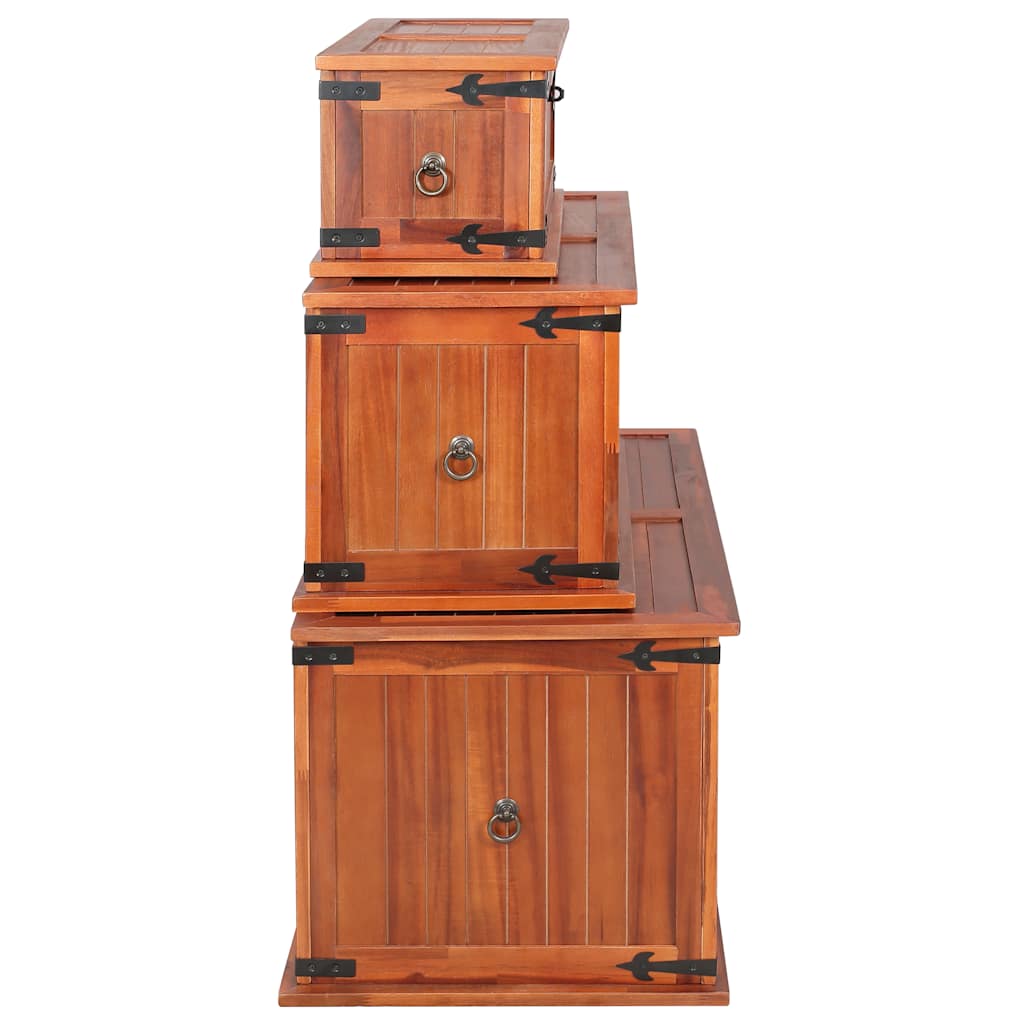 Aufbewahrungstruhe 60 x 25 x 22 cm Akazien-Massivholz