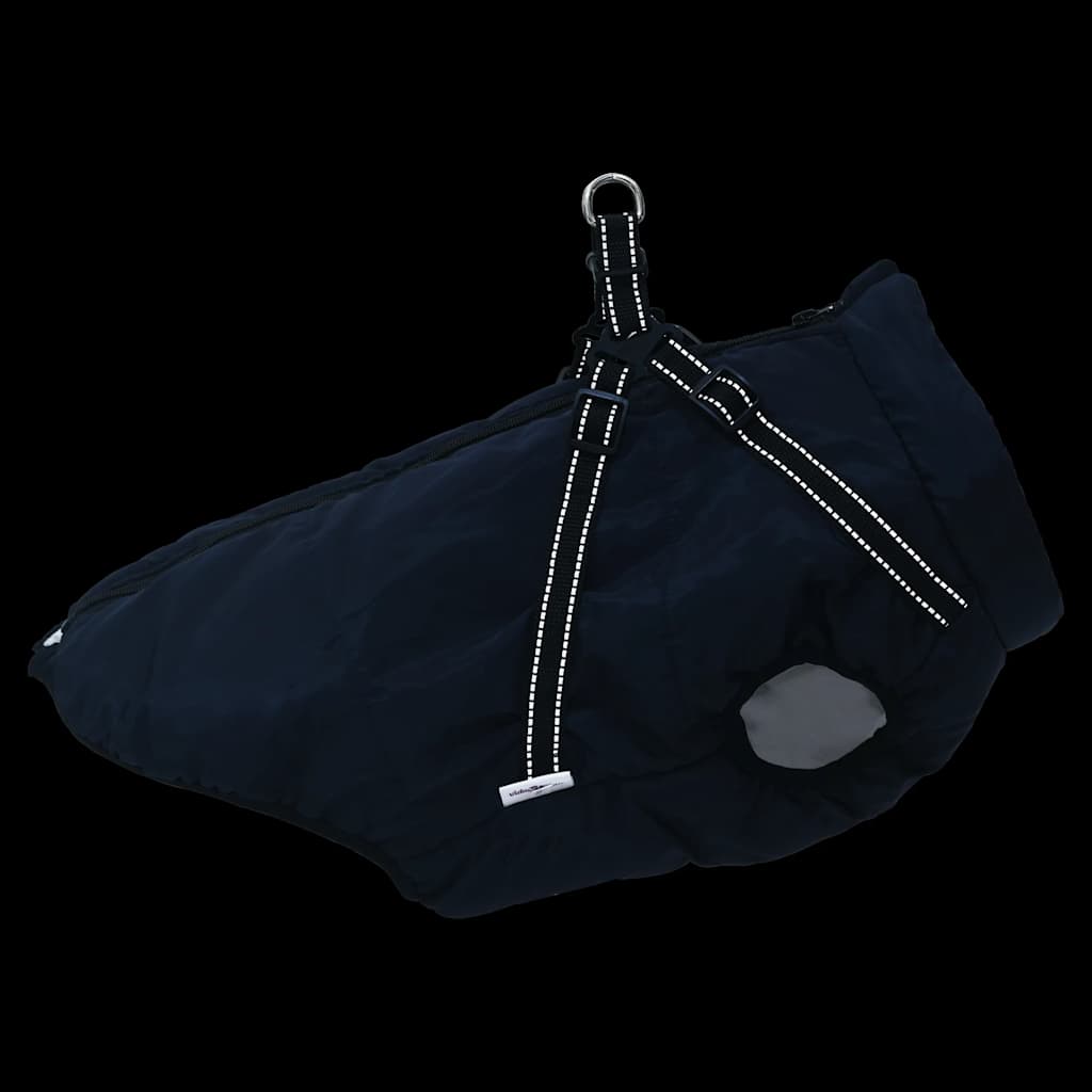 Hundemantel mit Geschirr Wasserdicht Reflektierend Lila L48