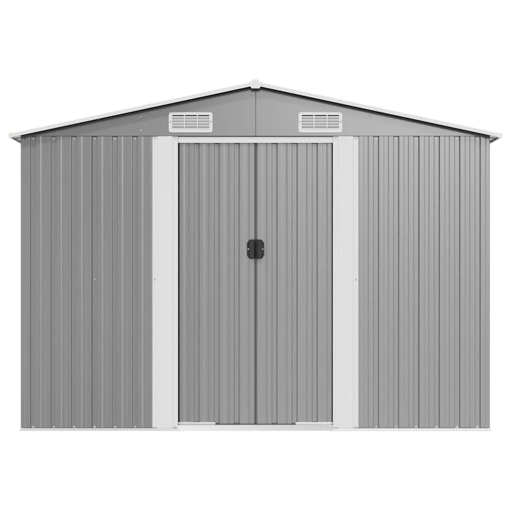 Gerätehaus Grau 257x990x181 cm Verzinkter Stahl