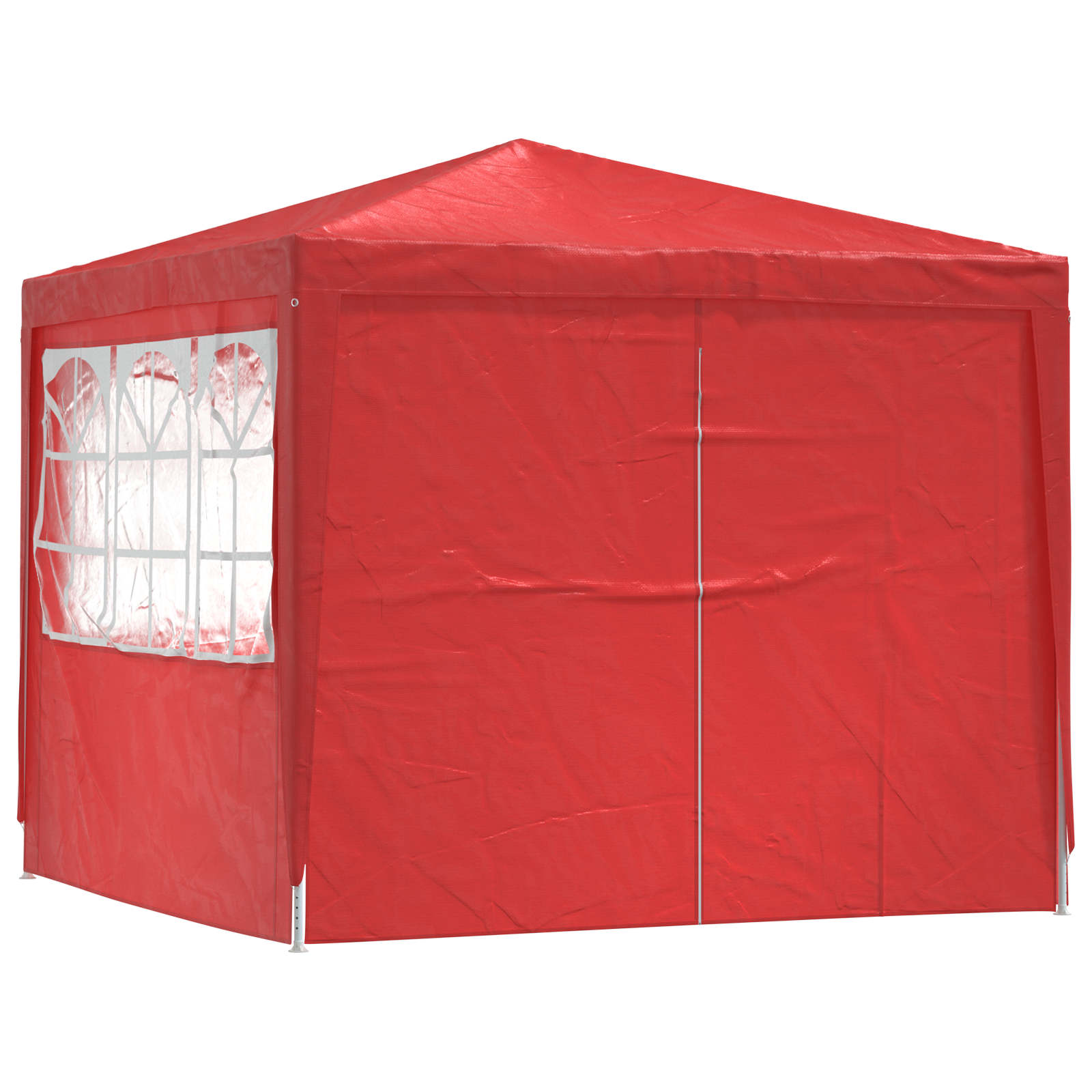 Party-Zelt Rot 200 x 200 x 240 cm PE und Stahl