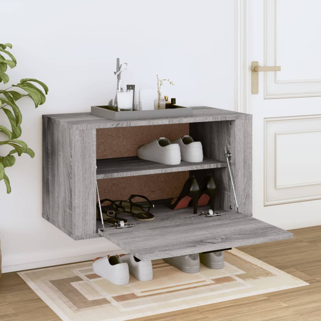 Wand-Schuhschrank Weiß 70x35x38 cm Holzwerkstoff