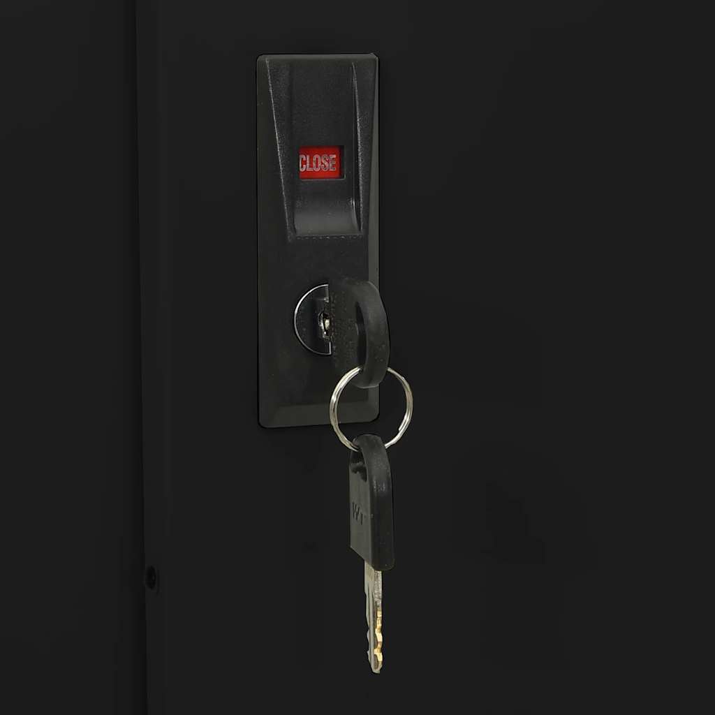Büroschrank mit Schiebetüren Weiß 90x40x180 cm Stahl