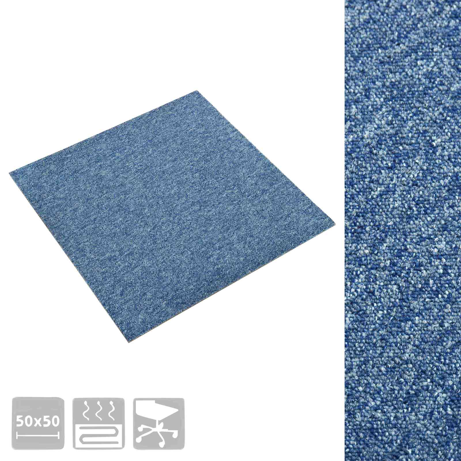 Teppich 20 pcs Gestreiftes Anthrazit 50 x 50 cm